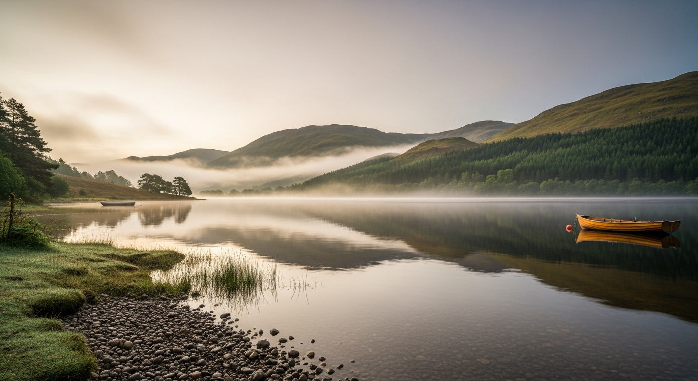 Misty Loch Fyne landscape